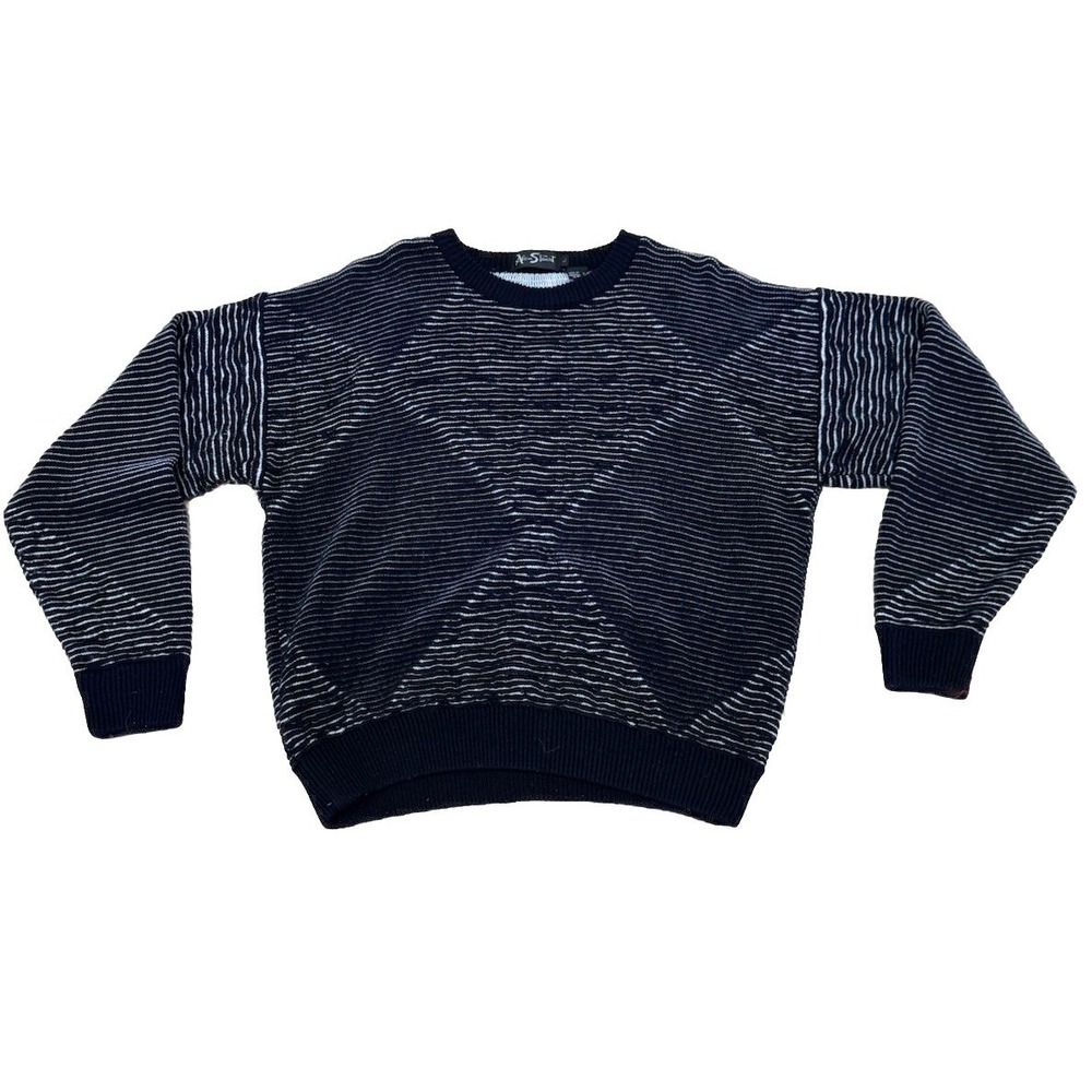 Vintage 90s Alan Stuart 3D Knit Coogi Style Sweater Men's SZ  Large 100% Acrylic